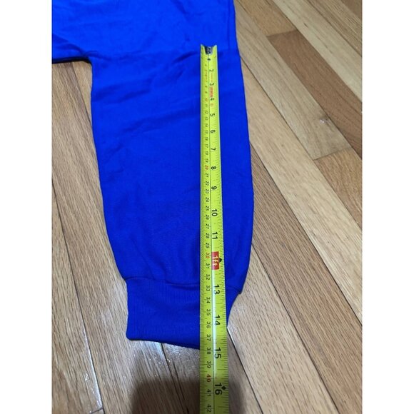 Vintage Linda Lori Sweatshirt L Blue Animal Graphic Heads and Tails Double Sided - Picture 7 of 7